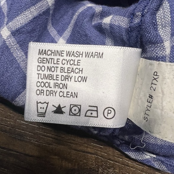 Orvis Linen Shirt Mens 2XL Blue Plaid Check Short Sleeve Outdoor Fishing Casual - Picture 9 of 9